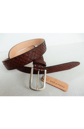 Belt in genuine Dark Brown Python skin – MESPECTA Italia